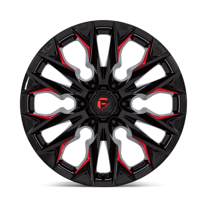 Felga aluminiowa D823 FLAME Gloss Black Milled W/ Candy Red FUEL - ujęcie 3