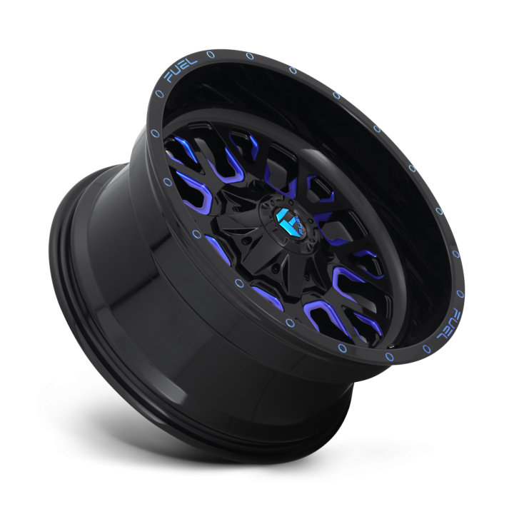 Felga aluminiowa D645 STROKE Gloss Black Blue Tinted Clear FUEL - ujęcie 2