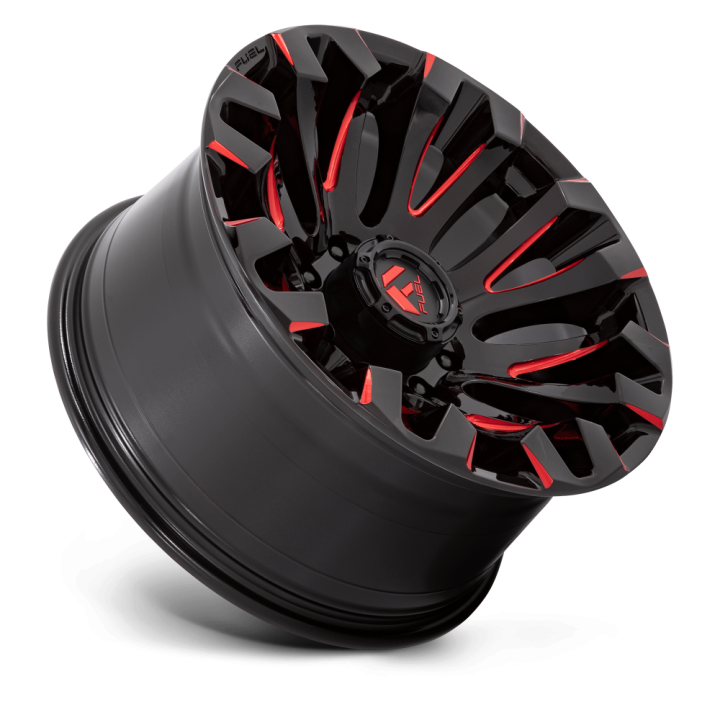 Felga aluminiowa D829 QUAKE Gloss Black Milled Red Tint FUEL - ujęcie 2