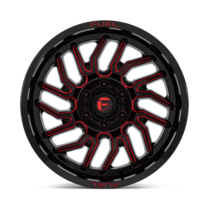Felga aluminiowa D808 HURRICANE Gloss Black Milled Red Tint FUEL - ujęcie 2