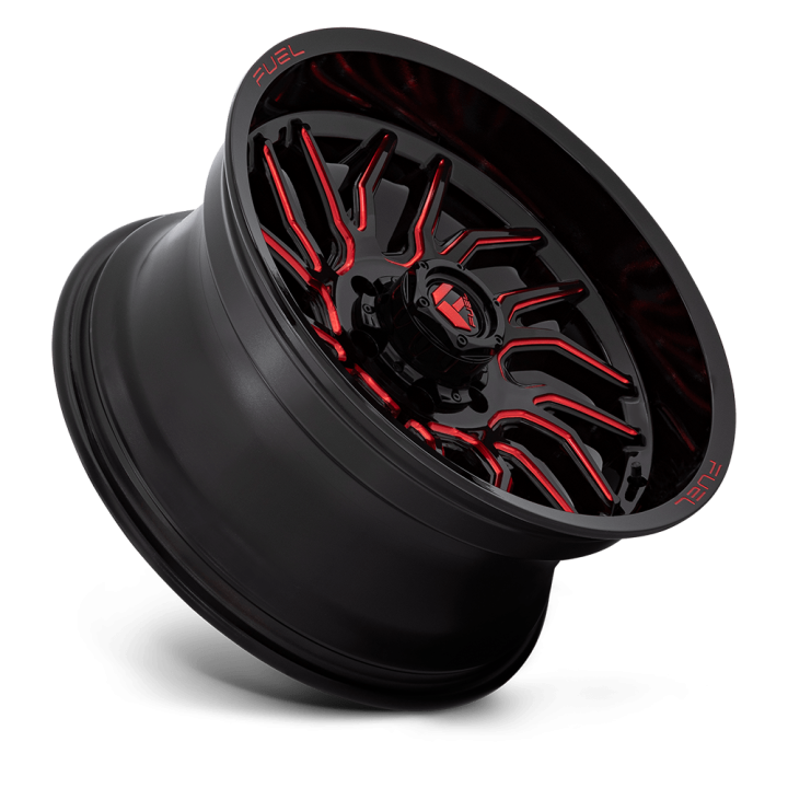Felga aluminiowa D808 HURRICANE Gloss Black Milled Red Tint FUEL - ujęcie 3