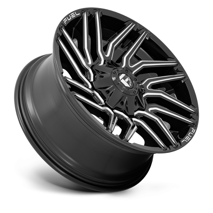 Felga aluminiowa D773 TYPHOON Gloss Black Milled FUEL - ujęcie 3