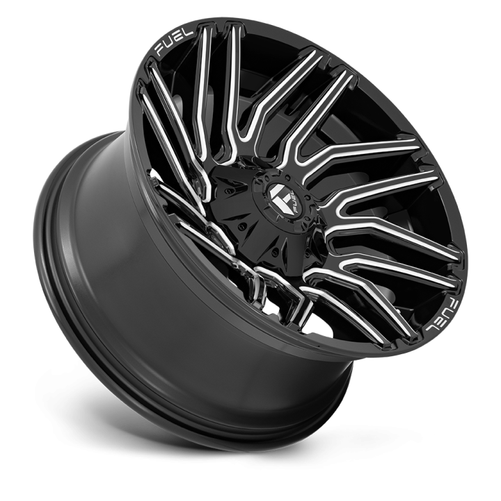 Felga aluminiowa D773 TYPHOON Gloss Black Milled FUEL - ujęcie 3