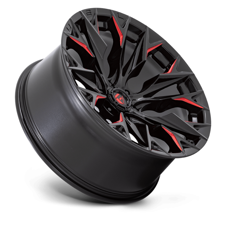Felga aluminiowa D823 FLAME Gloss Black Milled W/ Candy Red FUEL - ujęcie 2