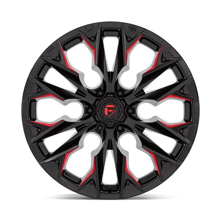 Felga aluminiowa D823 FLAME Gloss Black Milled W/ Candy Red FUEL - ujęcie 3
