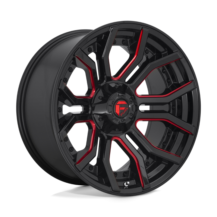 Felga aluminiowa D712 RAGE Gloss Black Red Tinted Clear FUEL