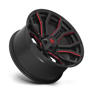 Felga aluminiowa D712 RAGE Gloss Black Red Tinted Clear FUEL - ujęcie 2
