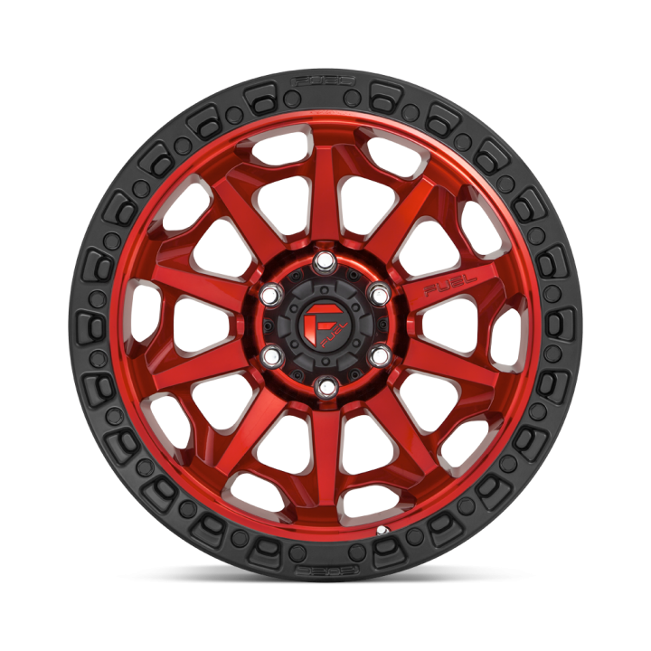 Felga aluminiowa D695 COVERT Candy Red Black Bead Ring FUEL - ujęcie 3