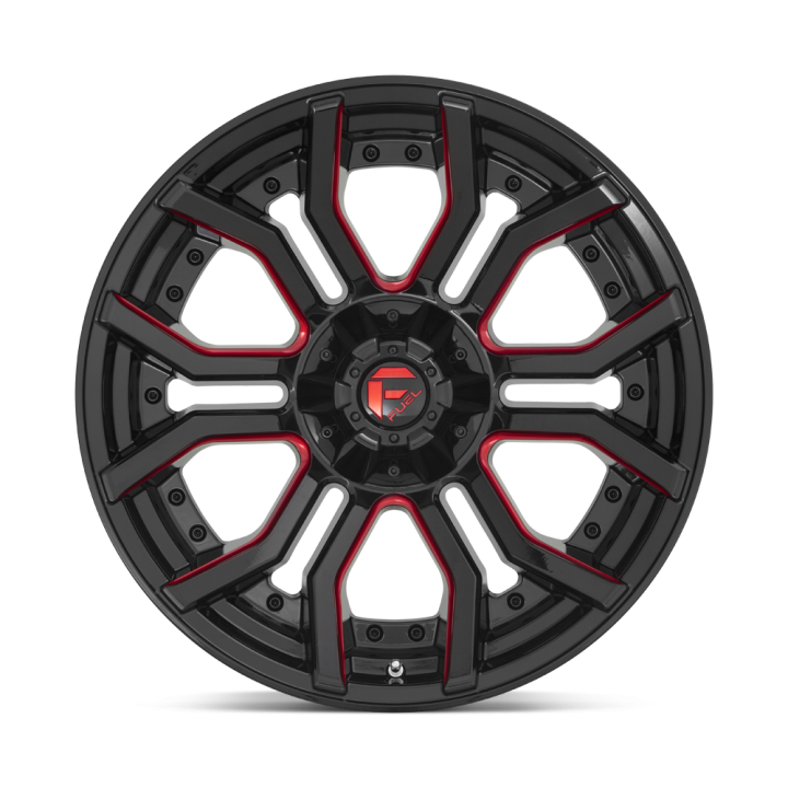 Felga aluminiowa D712 RAGE Gloss Black Red Tinted Clear FUEL - ujęcie 3