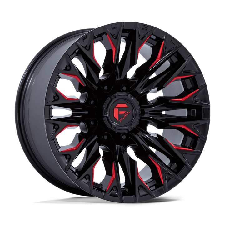 Felga aluminiowa D823 FLAME Gloss Black Milled W/ Candy Red FUEL - ujęcie 2
