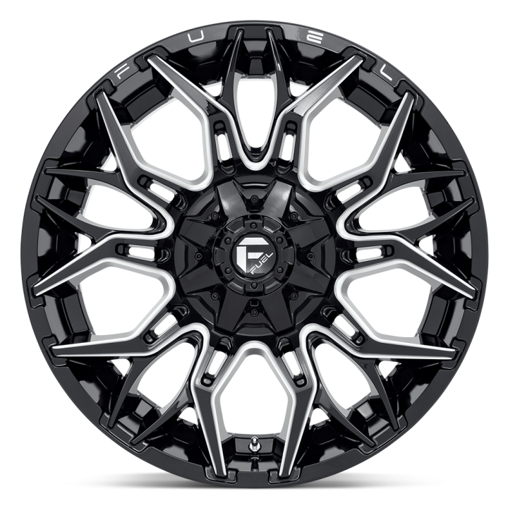 Felga aluminiowa D769 TWITCH Glossy Black Milled FUEL - ujęcie 3