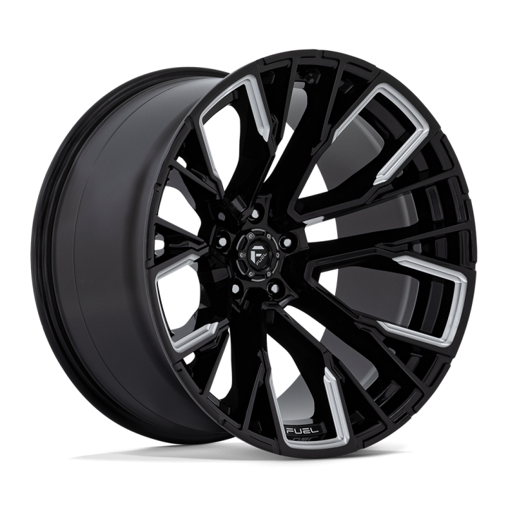 Felga aluminiowa D849 REBAR Gloss Black Milled FUEL