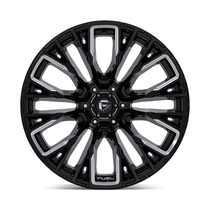 Felga aluminiowa D849 REBAR Gloss Black Milled FUEL - ujęcie 3