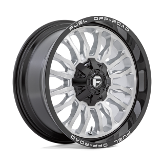 Felga aluminiowa D798 ARC Silver Brushed Face W/ Milled Black Lip FUEL
