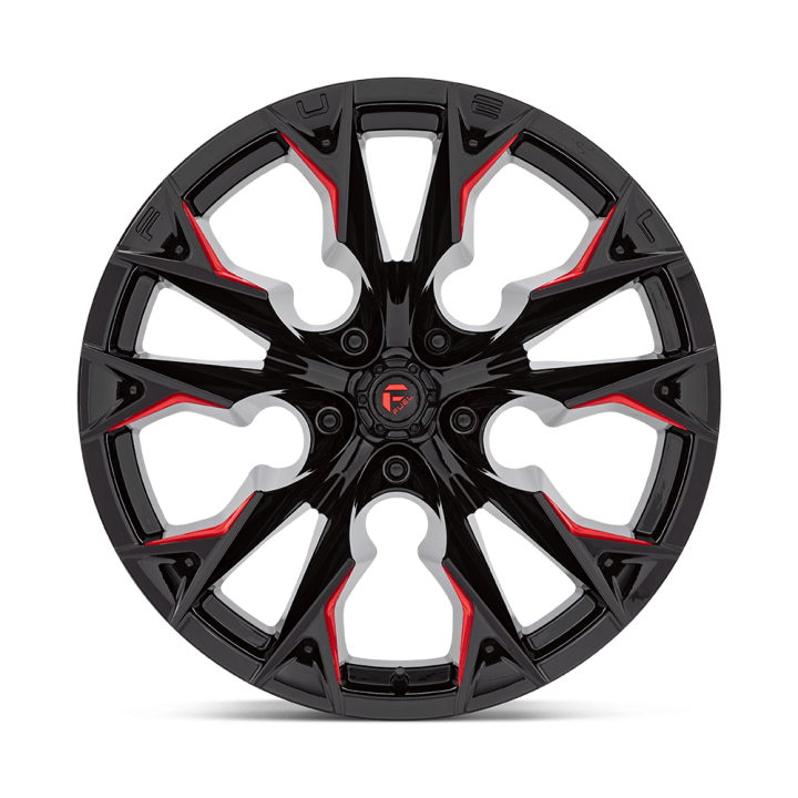 Felga aluminiowa D823 FLAME Gloss Black Milled W/ Candy Red FUEL - ujęcie 2