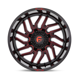 Felga aluminiowa D808 HURRICANE Gloss Black Milled Red Tint FUEL - ujęcie 2