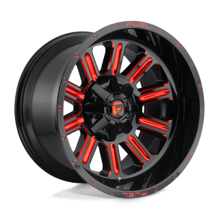 Felga aluminiowa D621 HARDLINE Gloss Black Red Tinted Clear FUEL