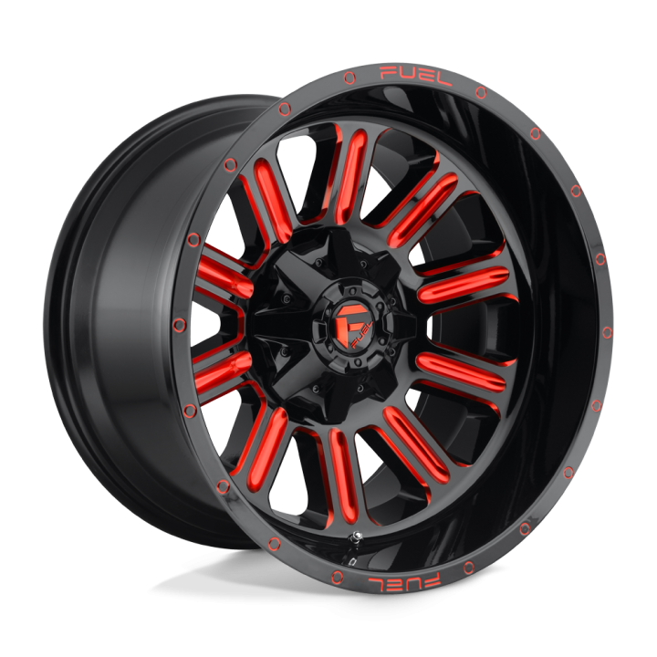 Felga aluminiowa D621 HARDLINE Gloss Black Red Tinted Clear FUEL