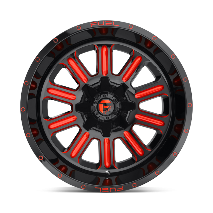 Felga aluminiowa D621 HARDLINE Gloss Black Red Tinted Clear FUEL - ujęcie 3