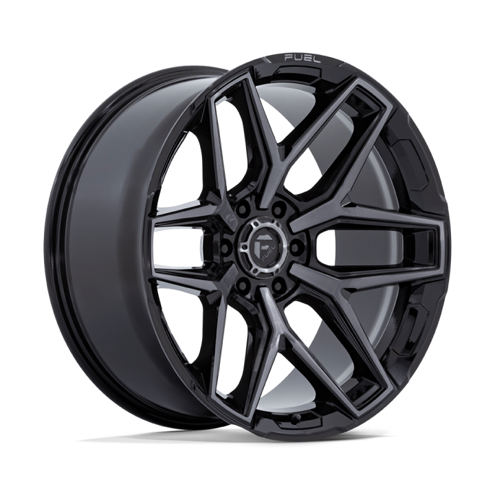 Felga aluminiowa FLUX Gloss Black Brushed Face W/ Gray Tint FUEL