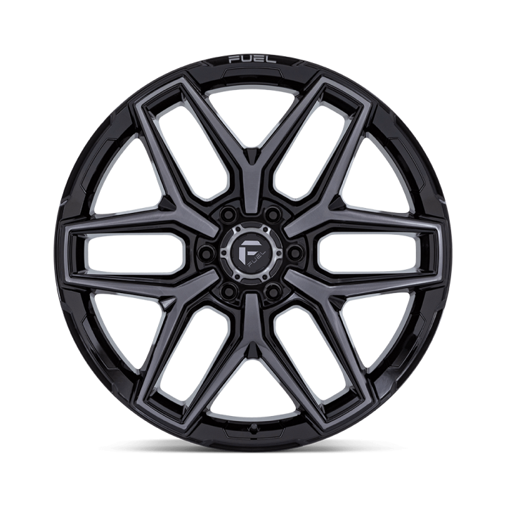 Felga aluminiowa FLUX Gloss Black Brushed Face W/ Gray Tint FUEL - ujęcie 3