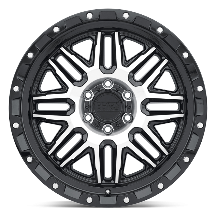 Felga aluminiowa ALAMO Gloss Black W/ Machined Face & Stainless Bolts BLACK RHINO - ujęcie 2