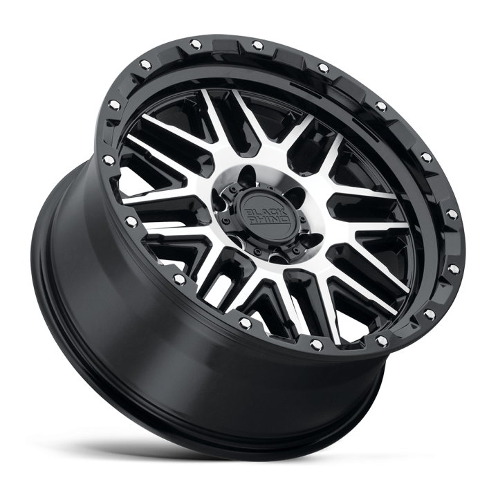 Felga aluminiowa ALAMO Gloss Black W/ Machined Face & Stainless Bolts BLACK RHINO - ujęcie 3