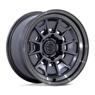 Felga aluminiowa BR021 MONDO Matte Gunmetal W/ Gloss Gray Lip BLACK RHINO