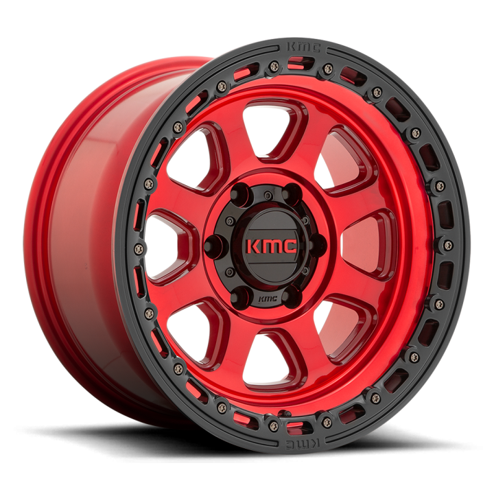 Felga aluminiowa KM548 CHASE Candy Red W/ Black Lip KMC