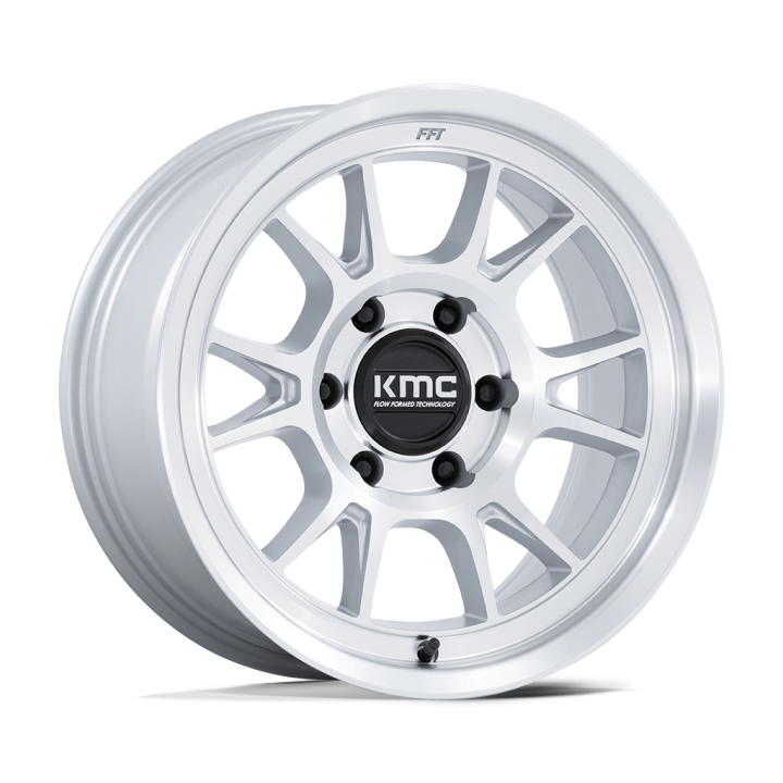 Felga aluminiowa KM729 RANGE Gloss Silver W/ Machined Face KMC
