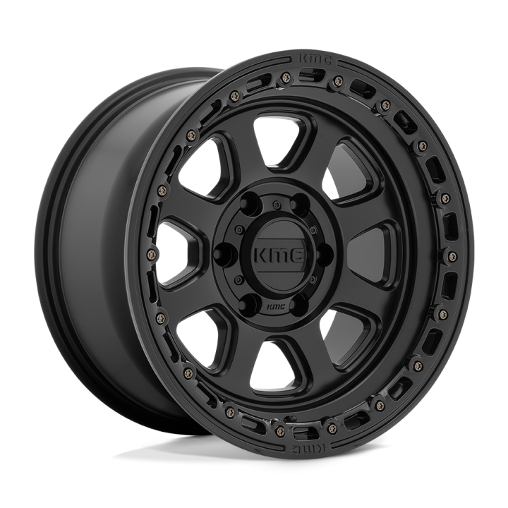 Felga aluminiowa CHASE Satin Black W/ Gloss Black Lip KMC