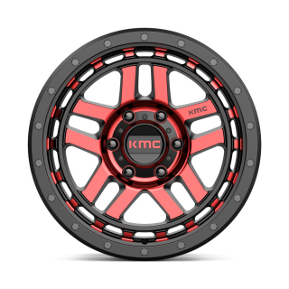 Felga aluminiowa RECON Gloss Black Machined W/ Red Tint KMC - ujęcie 2