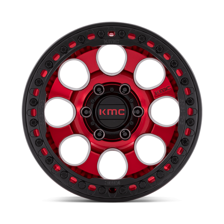Felga aluminiowa KM237 RIOT BEADLOCK Candy Red W/ Satin Black Ring KMC - ujęcie 3