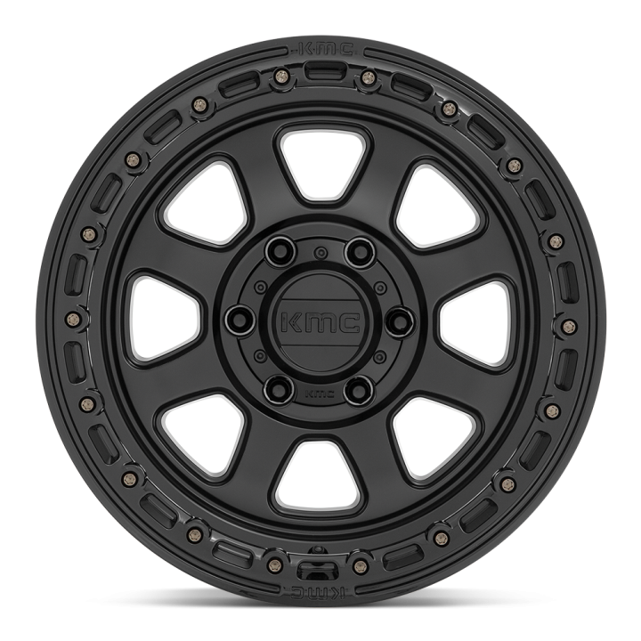 Felga aluminiowa KM548 CHASE Satin Black W/ Gloss Black Lip KMC - ujęcie 2