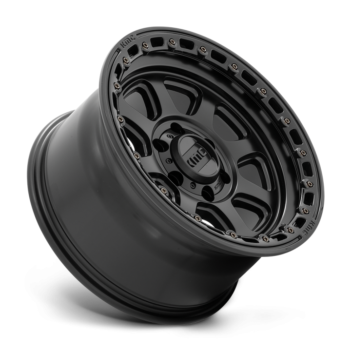 Felga aluminiowa KM548 CHASE Satin Black W/ Gloss Black Lip KMC - ujęcie 3