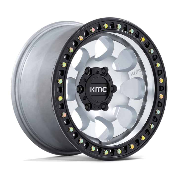 Felga aluminiowa KM550 RIOT SBL Machined W/ Satin Black Lip KMC