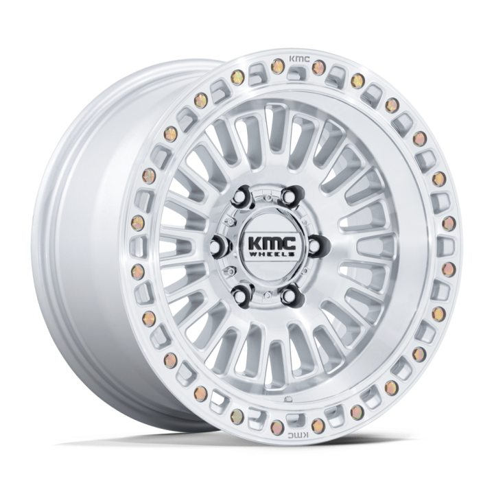 Felga aluminiowa KM554 AZTEC Gloss Silver W/ Machined Face KMC