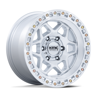 Felga aluminiowa KM553 TORX Gloss Silver W/ Machined Face KMC