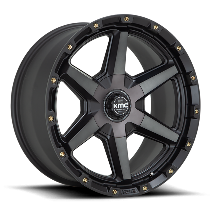 Felga aluminiowa KM101 Tempo Satin Black W/ Gray Tint KMC