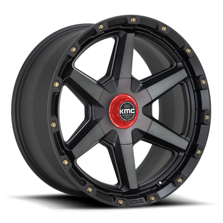 Felga aluminiowa KM101 Tempo Satin Black W/ Gray Tint KMC - ujęcie 3