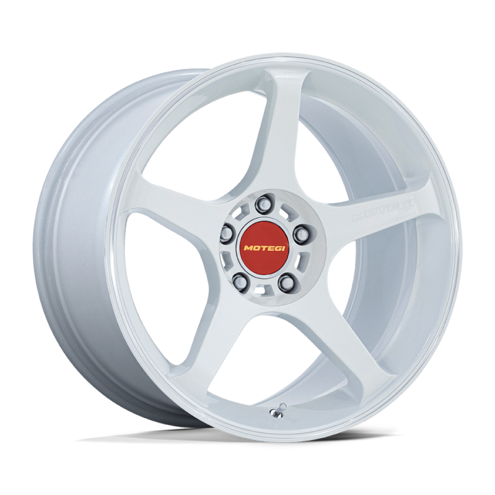Felga aluminiowa MR159 BATTLE V Matsuri White Pearl W/ Machined Lip Stripe MOTEGI RACING