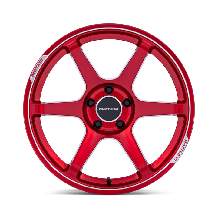 Felga aluminiowa MR160 BATTLE VI Cherry Red Metallic W/ Machined Lip MOTEGI RACING - ujęcie 3