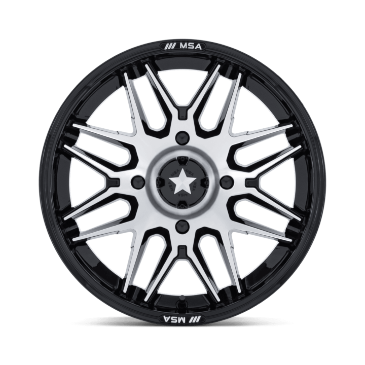 Felga aluminiowa M52 RADAR UTV Gloss Black Machined MSA - ujęcie 3