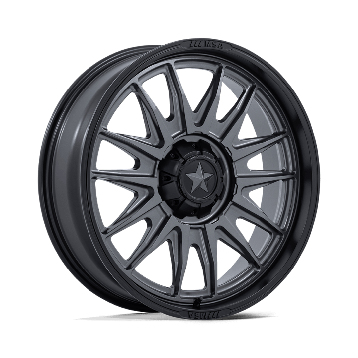Felga aluminiowa M55 COMMANDER UTV Matte Gunmetal W/ Matte Black Lip MSA