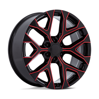 Felga aluminiowa PR177 Gloss Black Red Milled PERFORMANCE REPLICAS