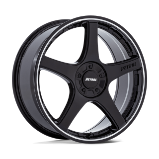 Felga aluminiowa PE003 P2E Gloss Black W/ Machined Lip PETROL