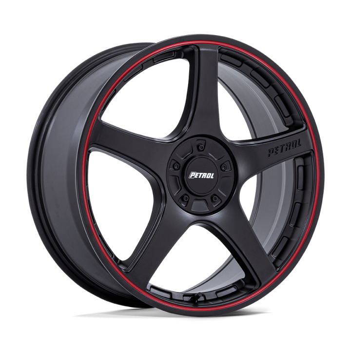 Felga aluminiowa PE003 P2E Matte Black W/ Red Lip PETROL