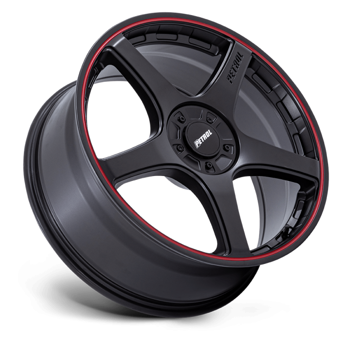 Felga aluminiowa PE003 P2E Matte Black W/ Red Lip PETROL - ujęcie 3