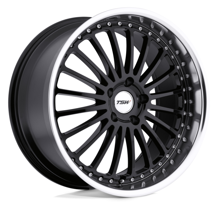 Felga aluminiowa SILVERSTONE Gloss Black W/ Mirror Cut Lip TSW