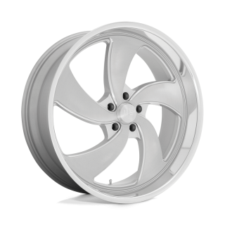 Felga aluminiowa U134 DESPERADO Silver Brushed Face Milled Diamond Cut Lip US MAGS 9.0x24 ET1 5x127 L